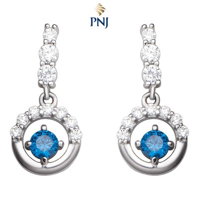 Bông tai Bạc đính đá Sythentic PNJSilver ZTXMK000004