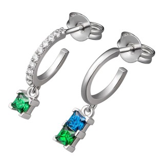 Bông tai Bạc đính đá Sythentic PNJSilver ZTXMK000126