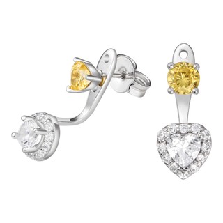 Bông tai bạc đính đá cz pnjsilver xmztk000009