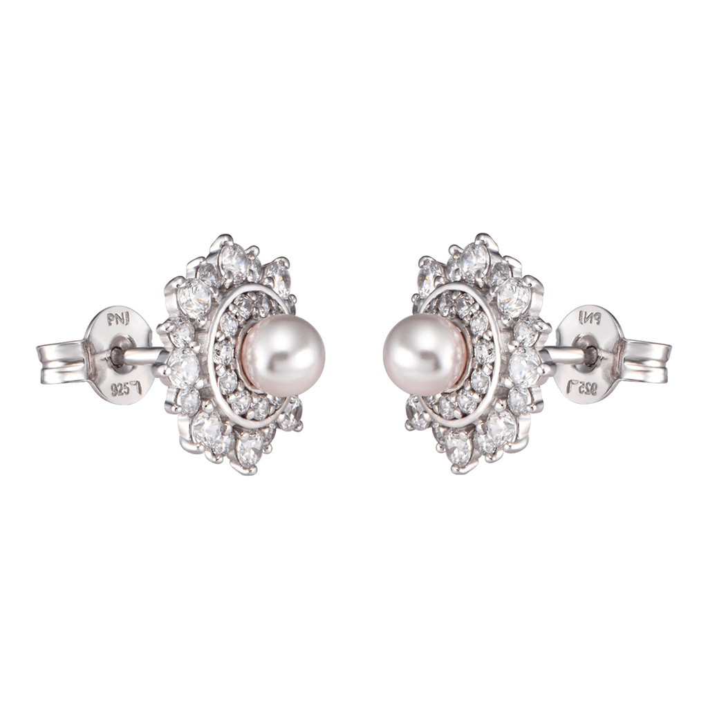 Bông tai Bạc Ngọc trai nhân tạo PNJSilver NHXMK000008
