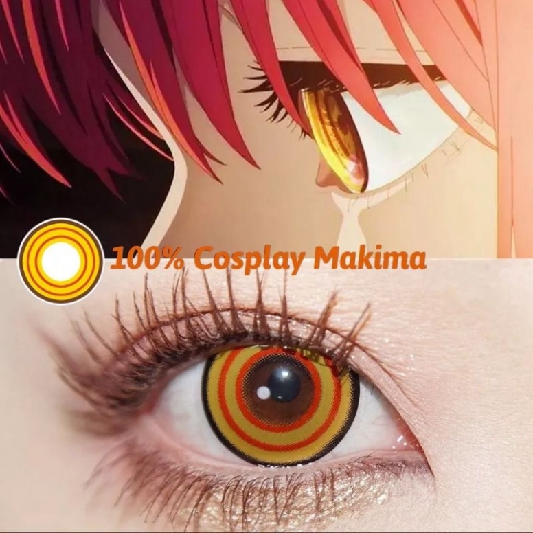 [Sẵn] Lens cosplay Makima - Chainsaw Man - Kính áp tròng [Miu Copslay]