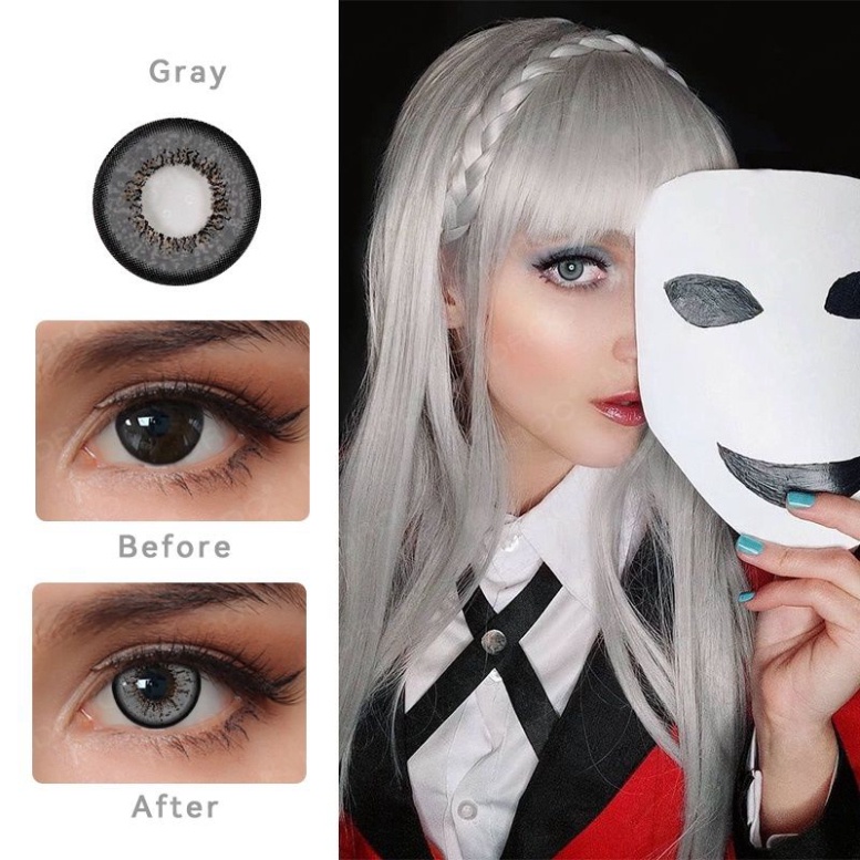 [Sẵn] Lens cosplay Zhongli/Yumeko/Mary/Momobami - Genshin Impact/Kakegurui - Kính áp tròng mã Bella [Miu Cosplay 03]