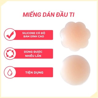 Miếng dán ngực silicon, dán nhũ hoa che ti tái sử dụng nhiều lần - tesovn