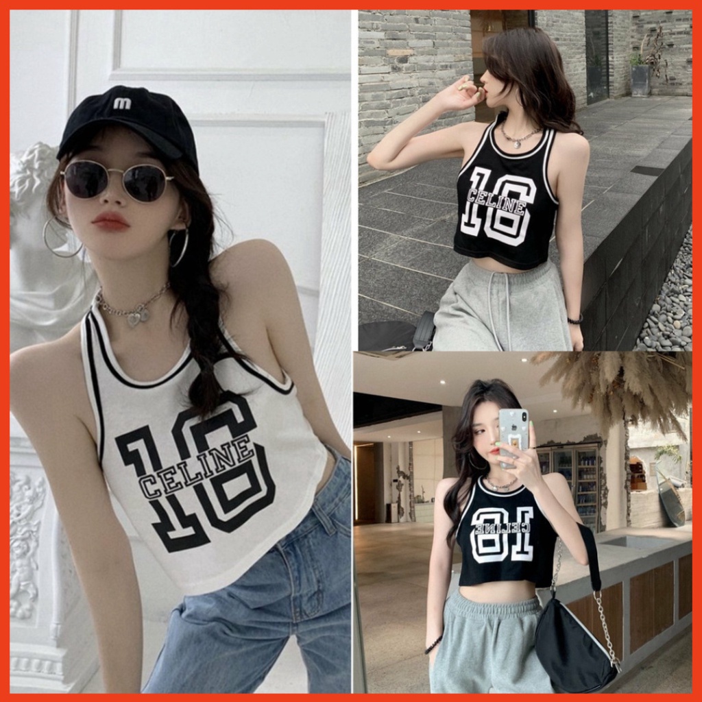Áo Tanktop Nữ CELI 16 Dáng Ngắn 2 Màu - Áo 3 Lỗ Nữ B053