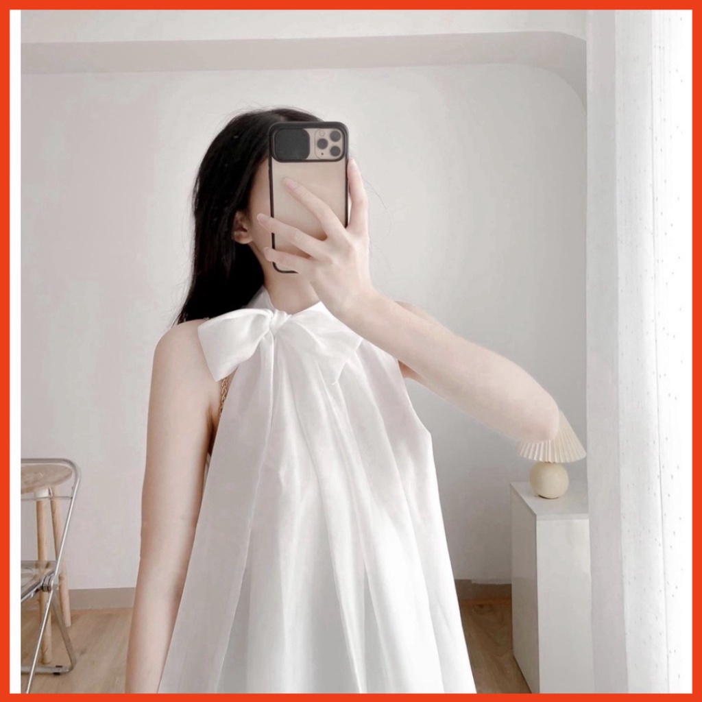 Áo Yếm Nữ Buộc Nơ Voan Tơ dưới 60kg - Áo Hở Lưng 2 Lớp G0167 | BigBuy360 - bigbuy360.vn