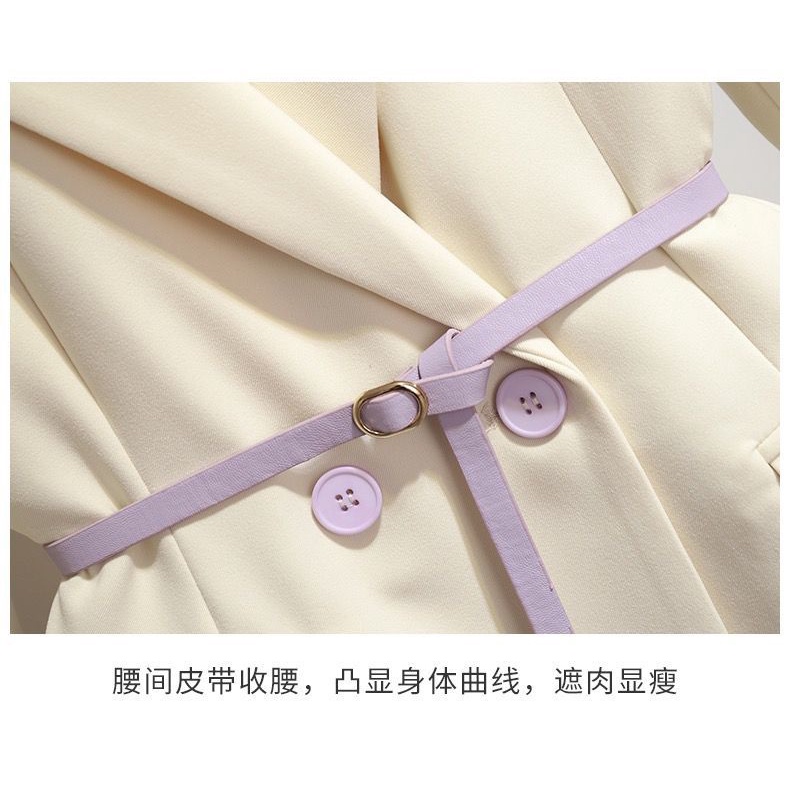 Mới Áo Khoác blazer Dáng Ôm Màu Tương Phản Thời Trang Cho Nữ