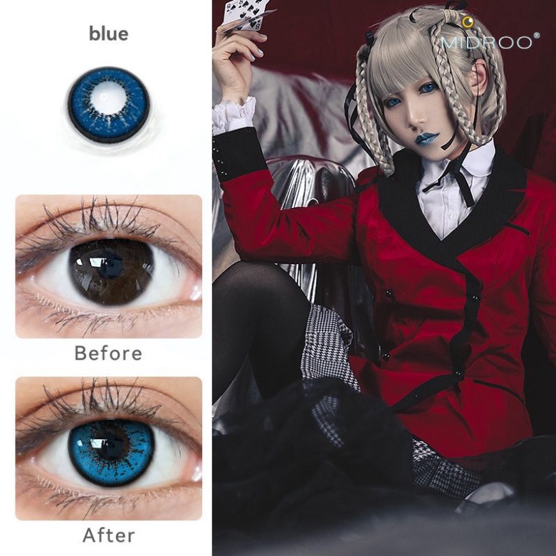 [Sẵn] Lens cosplay Zhongli/Yumeko/Mary/Momobami - Genshin Impact/Kakegurui - Kính áp tròng mã Bella [Miu Cosplay 05]