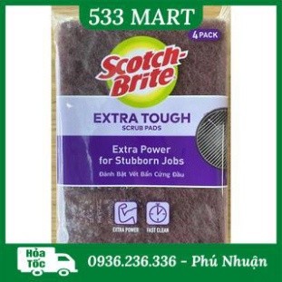 Gói 1 Miếng Cước cọ rửa chén siêu mạnh Scotch Brite 3M 7447 Mạnh hơn inox