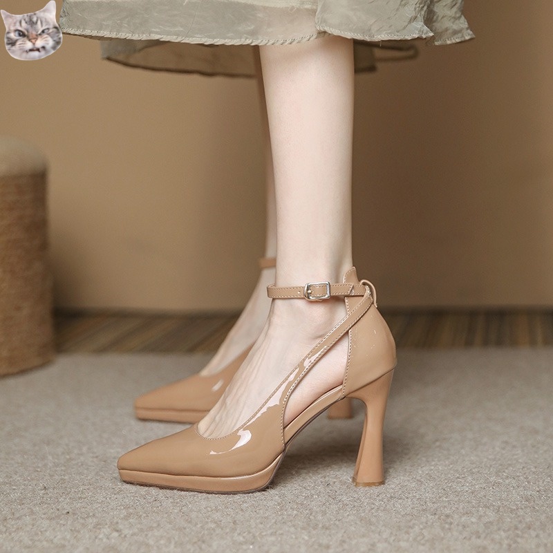 Giày Cao Gót 12cm Mũi Nhọn Cao 12cm Thời Trang Xuân Hè Hàng Mới Dành Cho Bạn Nữ