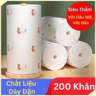 Cuộn 200 khăn giấy vải lau đa năng, lau bếp, lau chén bát - có thể tái sử dụng - siêu thấm hút - tesovn