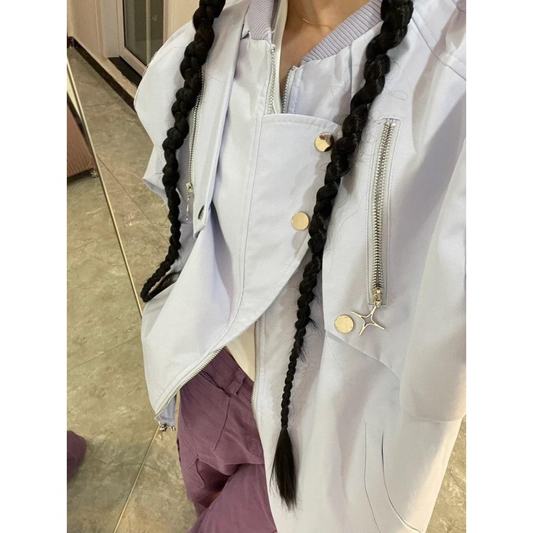 Áo Khoác Bóng Chày Phong Cách retro Mỹ Dáng Rộng Thời Trang Xuân Thu Mới Cho Nữ