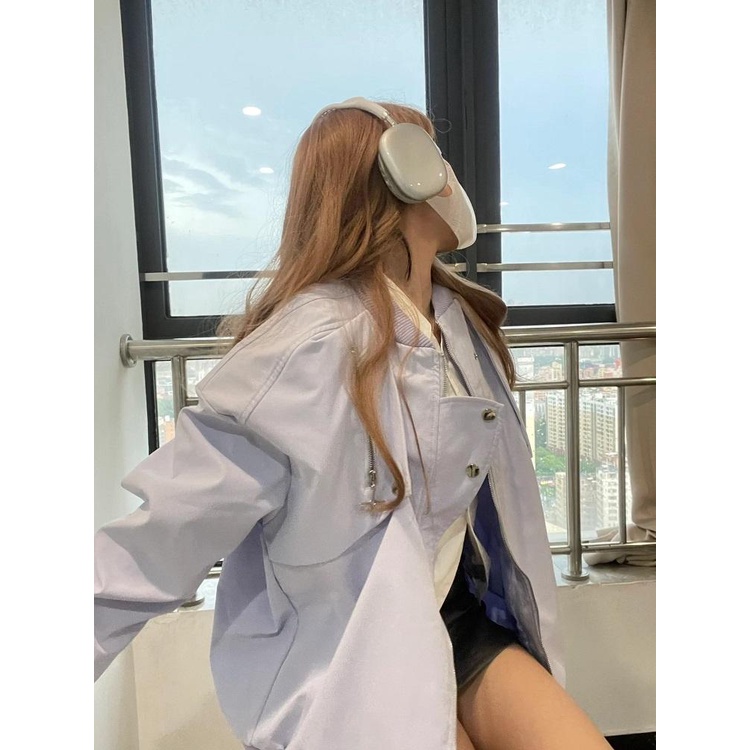 Áo Khoác Bóng Chày Phong Cách retro Mỹ Dáng Rộng Thời Trang Xuân Thu Mới Cho Nữ