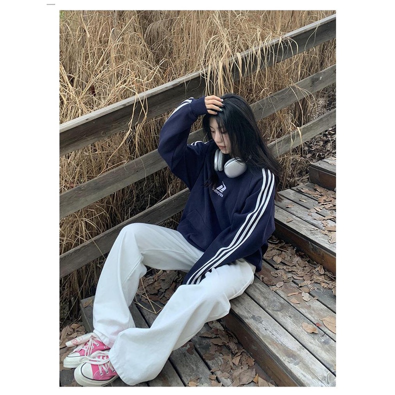 Áo Hoodie Dáng Rộng Phong Cách retro Thời Trang Cho Nữ