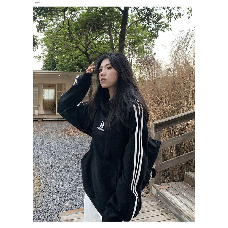 Áo Hoodie Dáng Rộng Phong Cách retro Thời Trang Cho Nữ