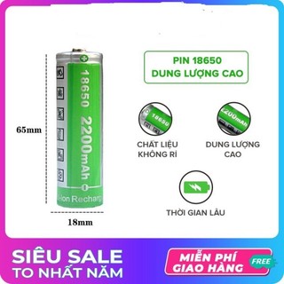  Pin Sạc Lithium-ion 18650 4.2V 2200mAh dùng cho loa xe điện đèn pin 