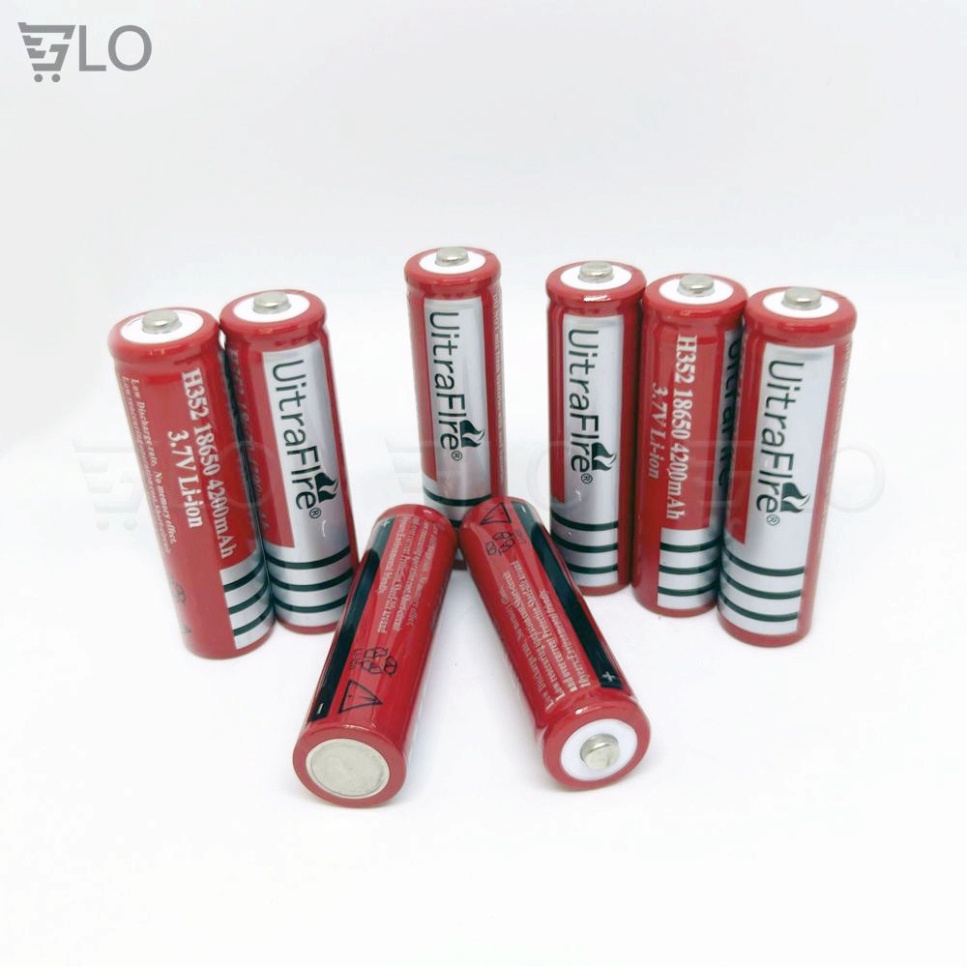 1 Viên Pin Sạc 18650 Màu Đỏ Li-Ion 3.7v UltraFire