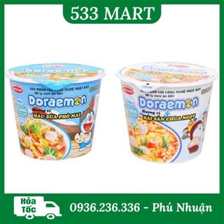 Mì ly mini doraemon hàu sữa phô mai/ hải sản chua ngọt 48g
