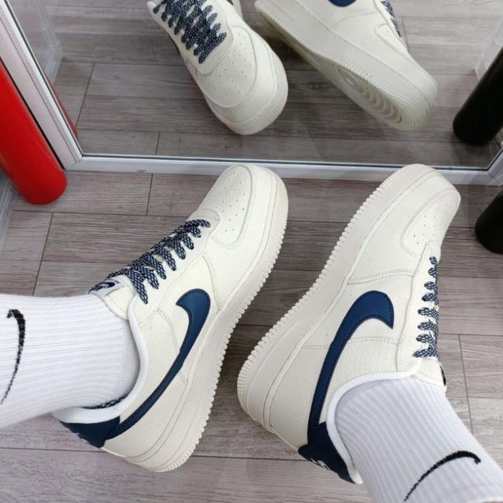 Giày 𝙣𝙞.𝙠𝙚_Air force 1 navy canvas, giày af1 navy canvas thể thao nam nữ full size
