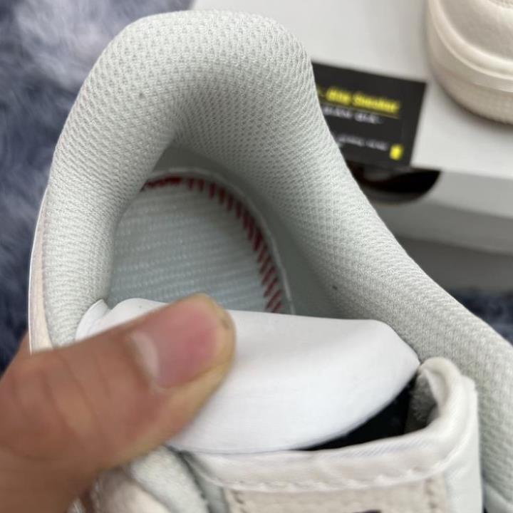 Giày_nike Air Force 1 trắng sữa Brooklyn Sail Black phản quang, Giày nike_AF1 Âm Dương đế 2 màu bản chuẩn Full Box Bill