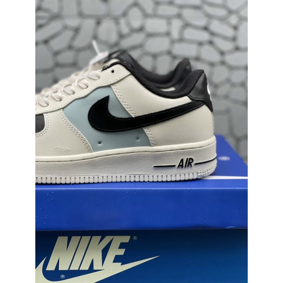 Giày_Nike Air Force 1 Mũi Đen - Giày_Nike AF1 Cream Black Nam Nữ Phiên Bản Classic Mới Nhất 2023
