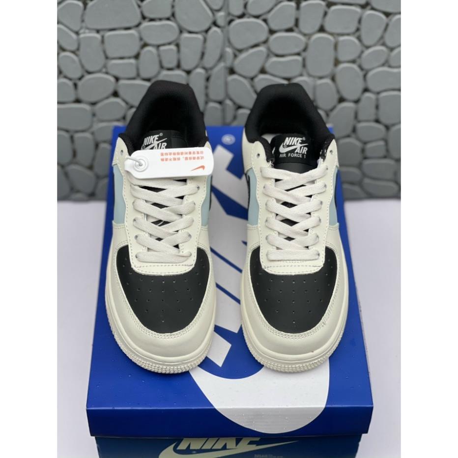 Giày_Nike Air Force 1 Mũi Đen - Giày_Nike AF1 Cream Black Nam Nữ Phiên Bản Classic Mới Nhất 2023