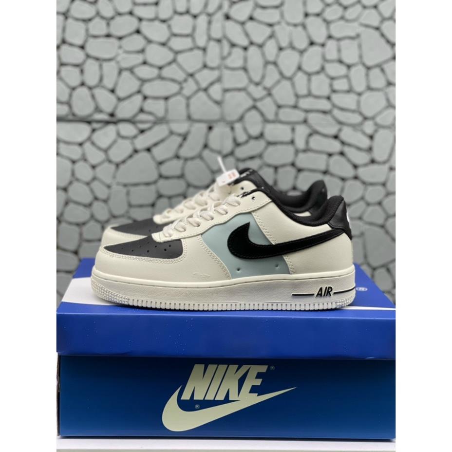 Giày_Nike Air Force 1 Mũi Đen - Giày_Nike AF1 Cream Black Nam Nữ Phiên Bản Classic Mới Nhất 2023