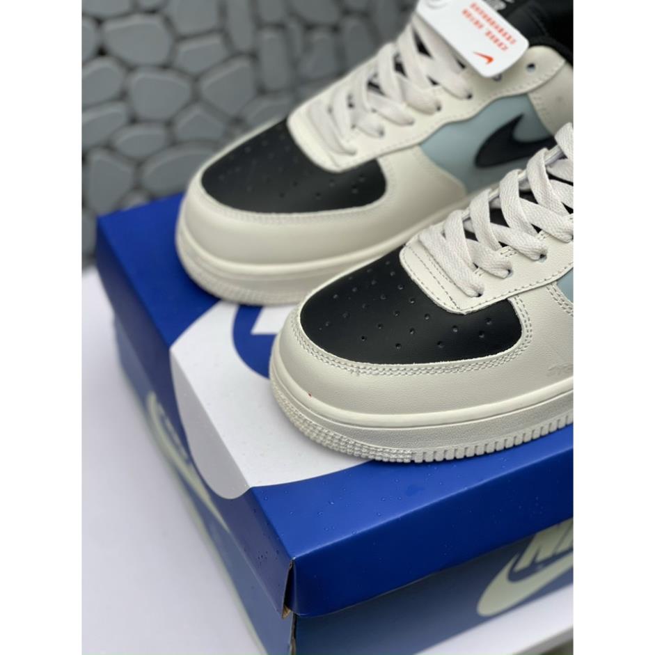 Giày_Nike Air Force 1 Mũi Đen - Giày_Nike AF1 Cream Black Nam Nữ Phiên Bản Classic Mới Nhất 2023