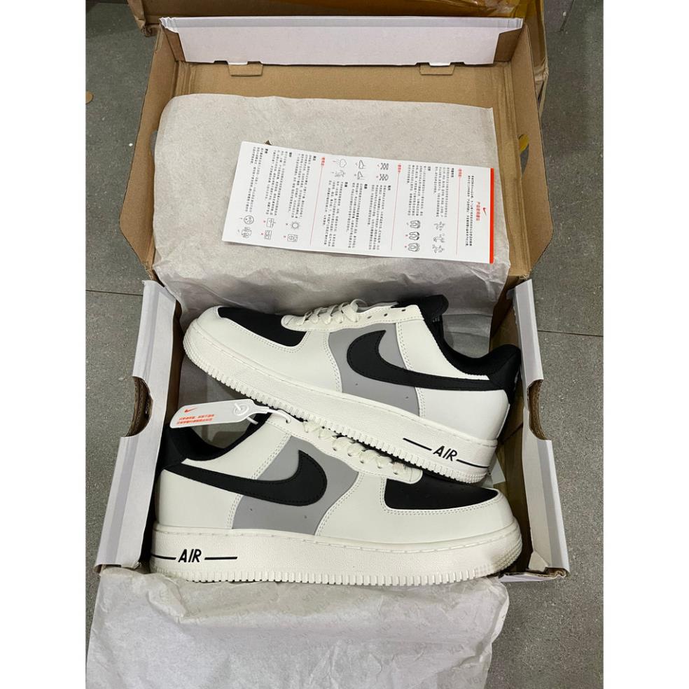 Giày_Nike Air Force 1 Mũi Đen - Giày_Nike AF1 Cream Black Nam Nữ Phiên Bản Classic Mới Nhất 2023