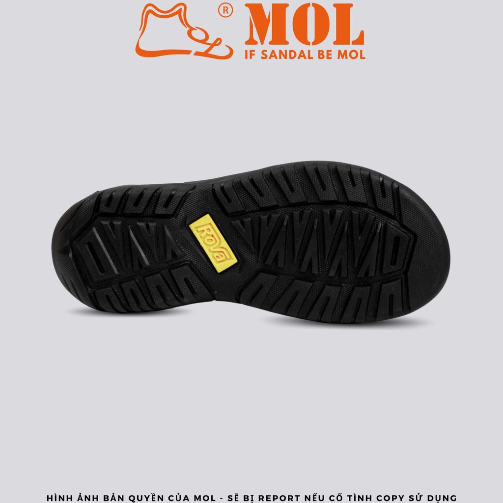 Sandal nam quai chéo hiệu Rova RV937B màu đen