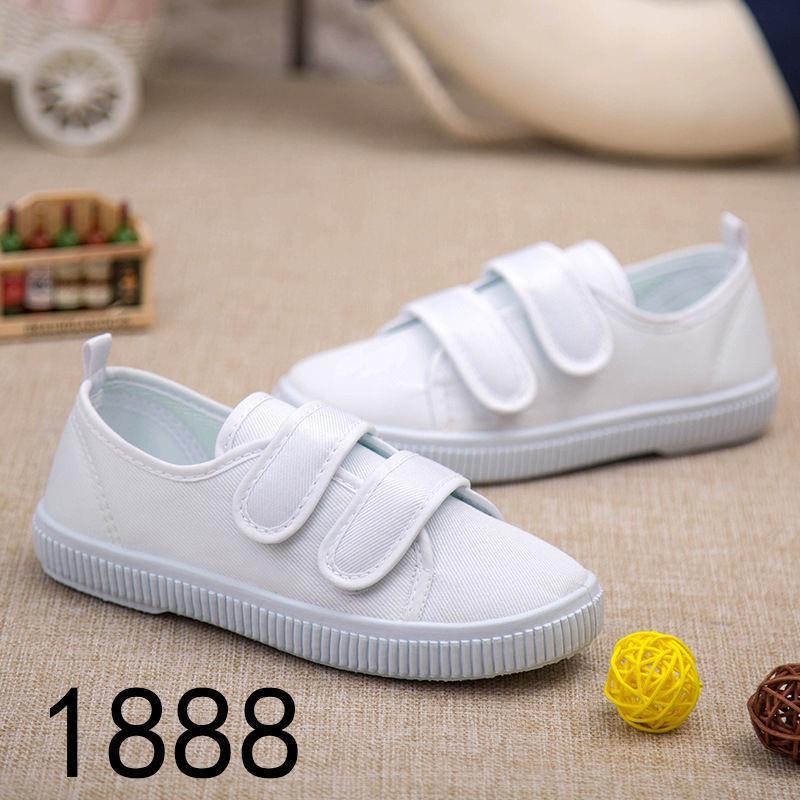 Giày Thể Thao Vải Màu Trắng Thời Trang Cho Trẻ Mẫu Giáo