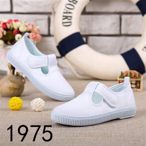 Giày Thể Thao Vải Màu Trắng Thời Trang Cho Trẻ Mẫu Giáo