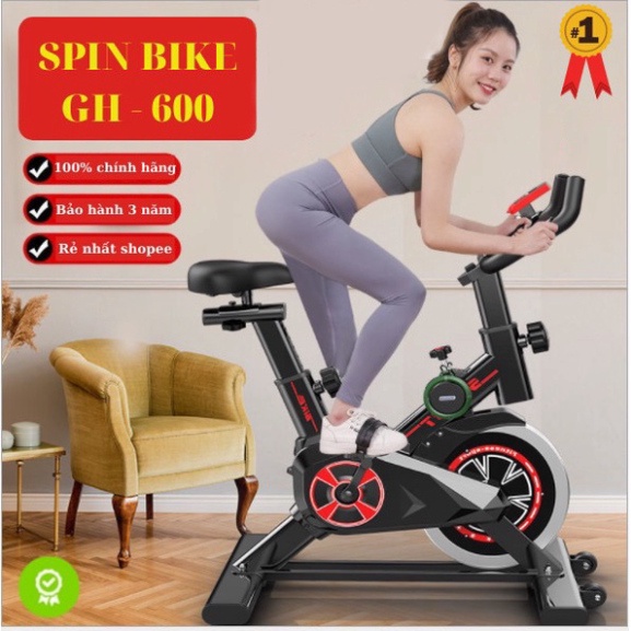 Xe Đạp Tập Thể Dục Tại Nhà SPIN BIKE Cao Cấp - Cảm Biến Nhịp Tim Full Bộ Phụ Kiện Đi Kèm