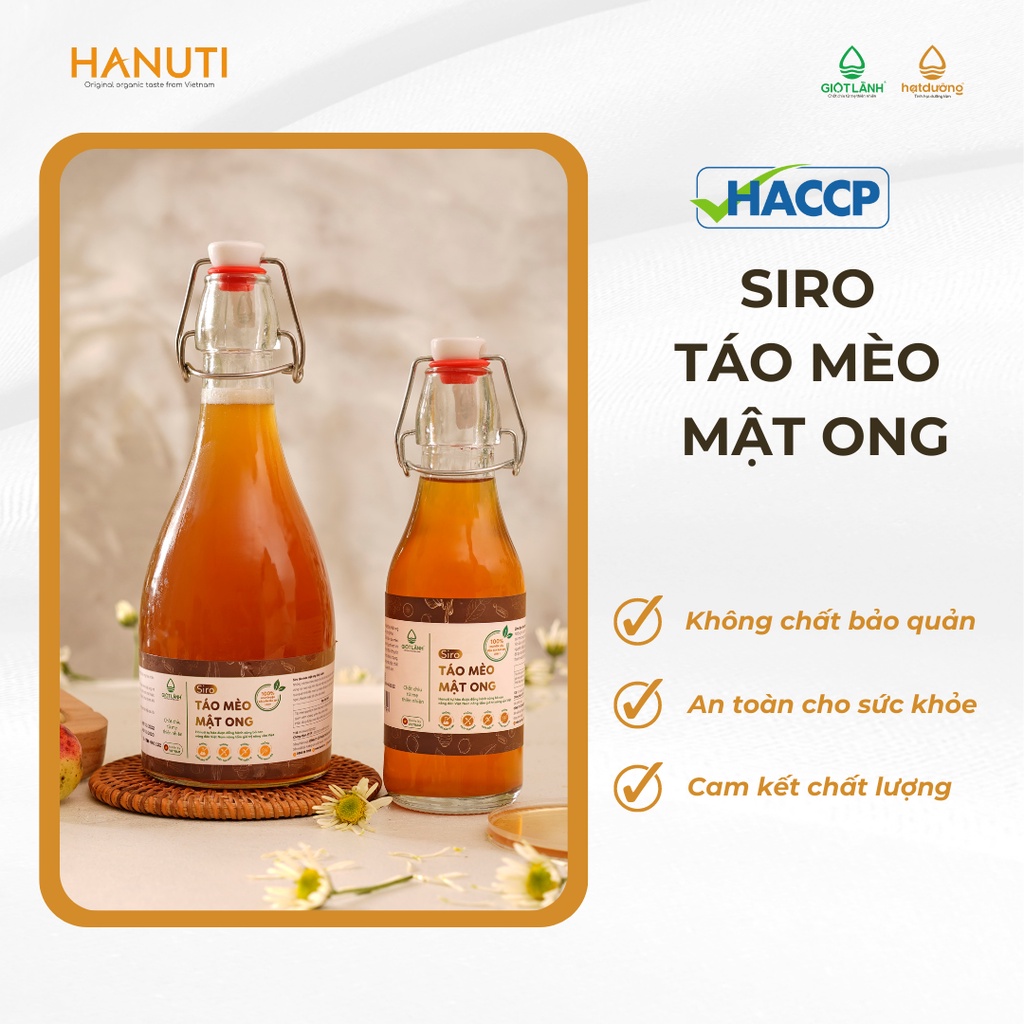 Siro Táo Mèo Mật Ong Giọt Lành - 100% táo mèo rừng Sơn La lên men tự nhiên cùng mật ong hoa nhãn Hưng Yên nguyên chất