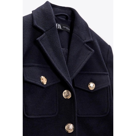 Áo khoác dạ Zr màu Than size Xs/S