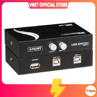 Bộ chia máy in 1 ra 2, 1 ra 4 chất lượng cao nhỏ gọn dễ sử dụng dùng chung máy in cho 2 và 4 máy tính VNET PC