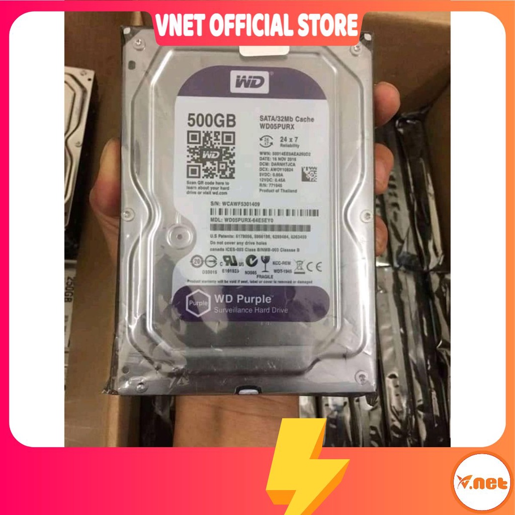 -Ổ cứng 500gb Purple bảo hành 24 tháng