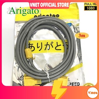 Dây VGA Arigato Xám dài 10M 15M 20M hàng xịn chống nhiễu cực tốt độ phân giải siêu nét giá rẻ bảo hành 3 tháng ADOO