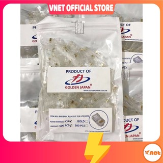 Hạt mạng Cat 5, Cat 6 Golden Japan, Arigato, VNET, Seniko, VegGieg, chân đồng dày dặn chất lượng cao VNET PC