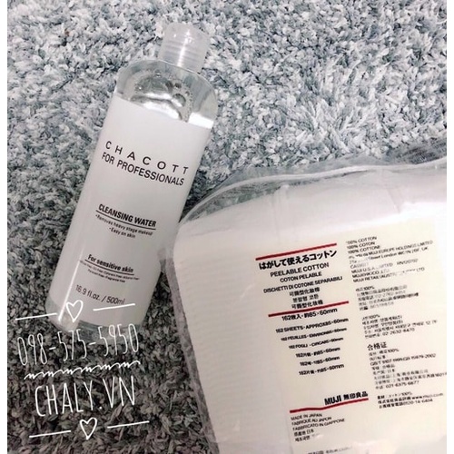 Nước tẩy trang đa năng lành tính Chacott for Professionals Cleansing Water 500ml Nhật