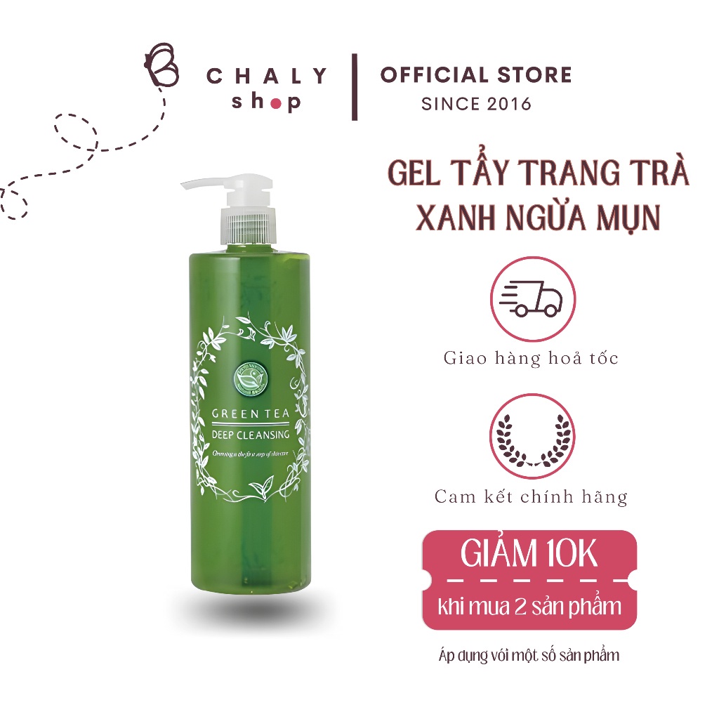 Gel tẩy trang trà xanh Santa Marche Green Tea Deep Cleansing 400ml Nhật