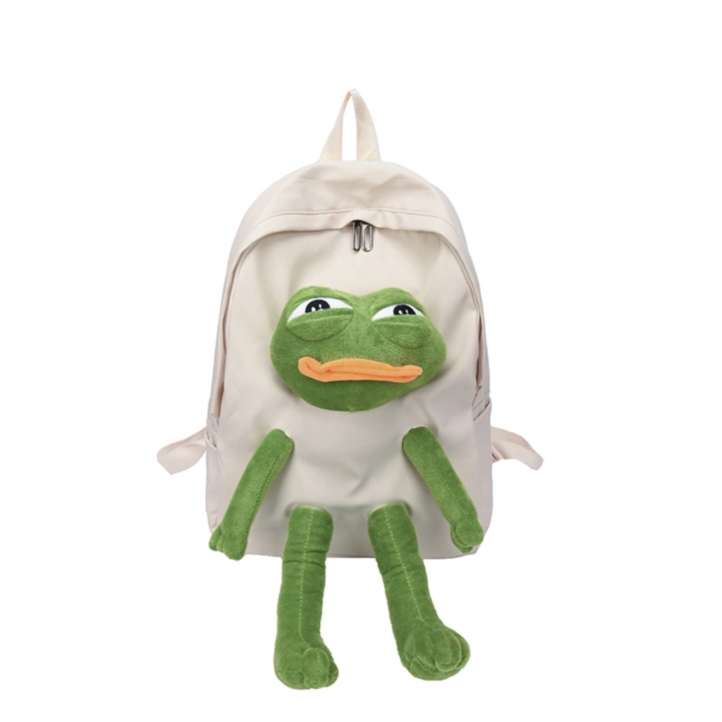 Balo con ếch Ba Lô Đi Học Hình Chú Ếch Dễ Thương Phong Cách Hàn Quốc Cho Nữ scho