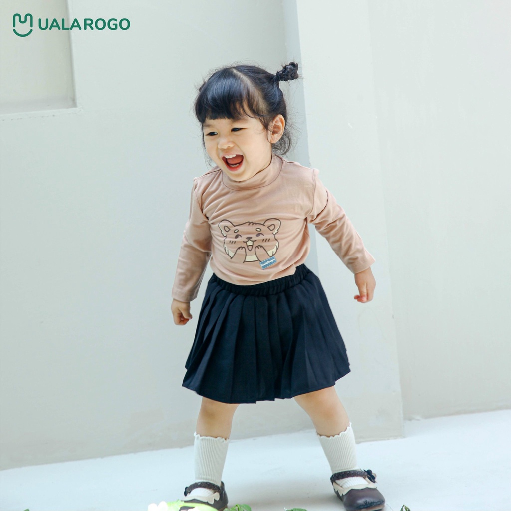 Áo cổ 3 phân dài tay cho bé UalaRogo vải petit mềm mịn UR2266 UR2271