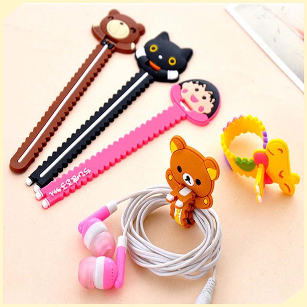 Dây Quấn Buộc Tai Nghe, Cáp Sạc Hình Thú Cute -TESOVN