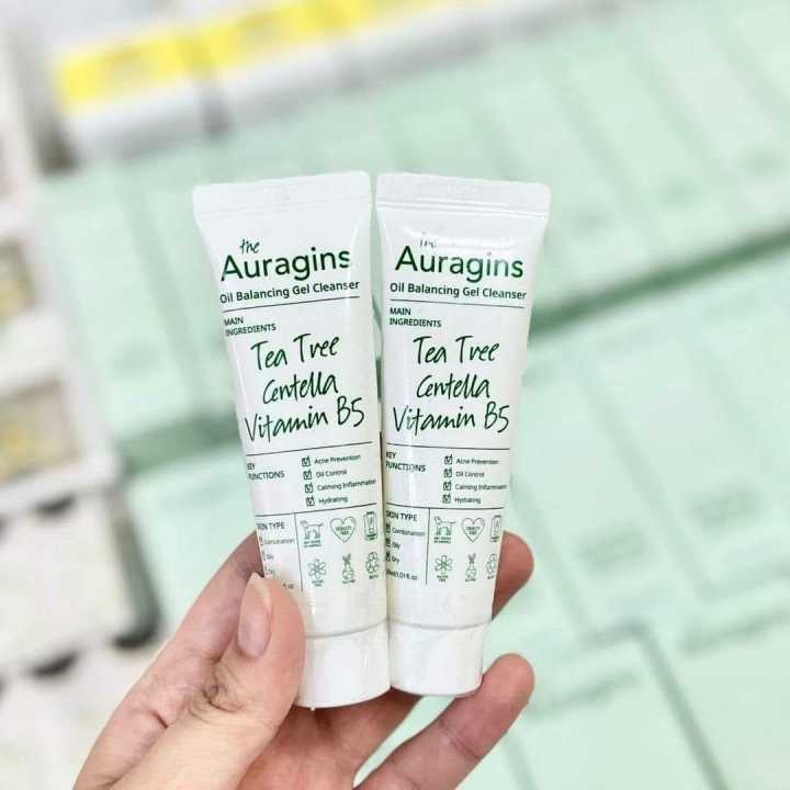 Gel rửa mặt làm sạch sâu cho da dầu mụn The Auragins Oil Balancing Gel Cleanser 30ml