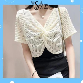  Áo Khoác Len Lưới Mỏng Phong Cách Hàn Quốc Cardigan Dáng Croptop Siêu Hot  ngocphanminhkhoi 