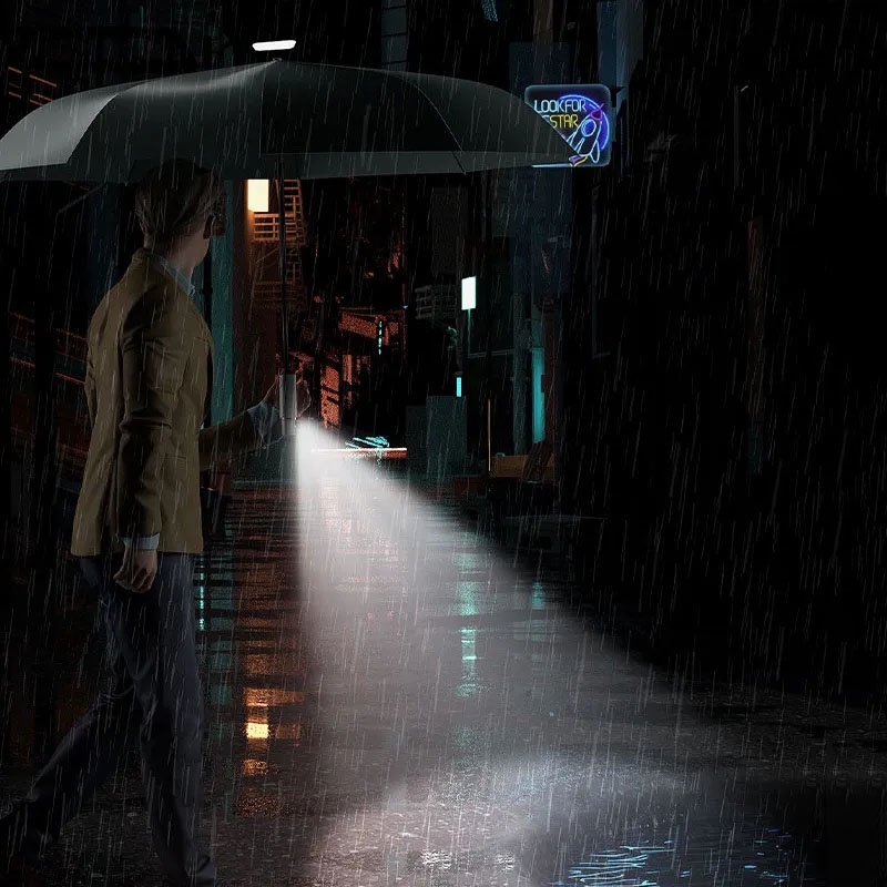 XIAOMI Mới Dù Gấp Tự Động Có Đèn led Chống Gió Kích Thước Lớn Cho Nam Và Nữ