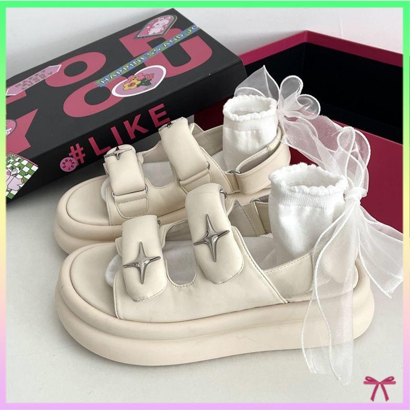Giày Sandal Đế Dày Thời Trang Hàn Quốc Dành Cho Nữ