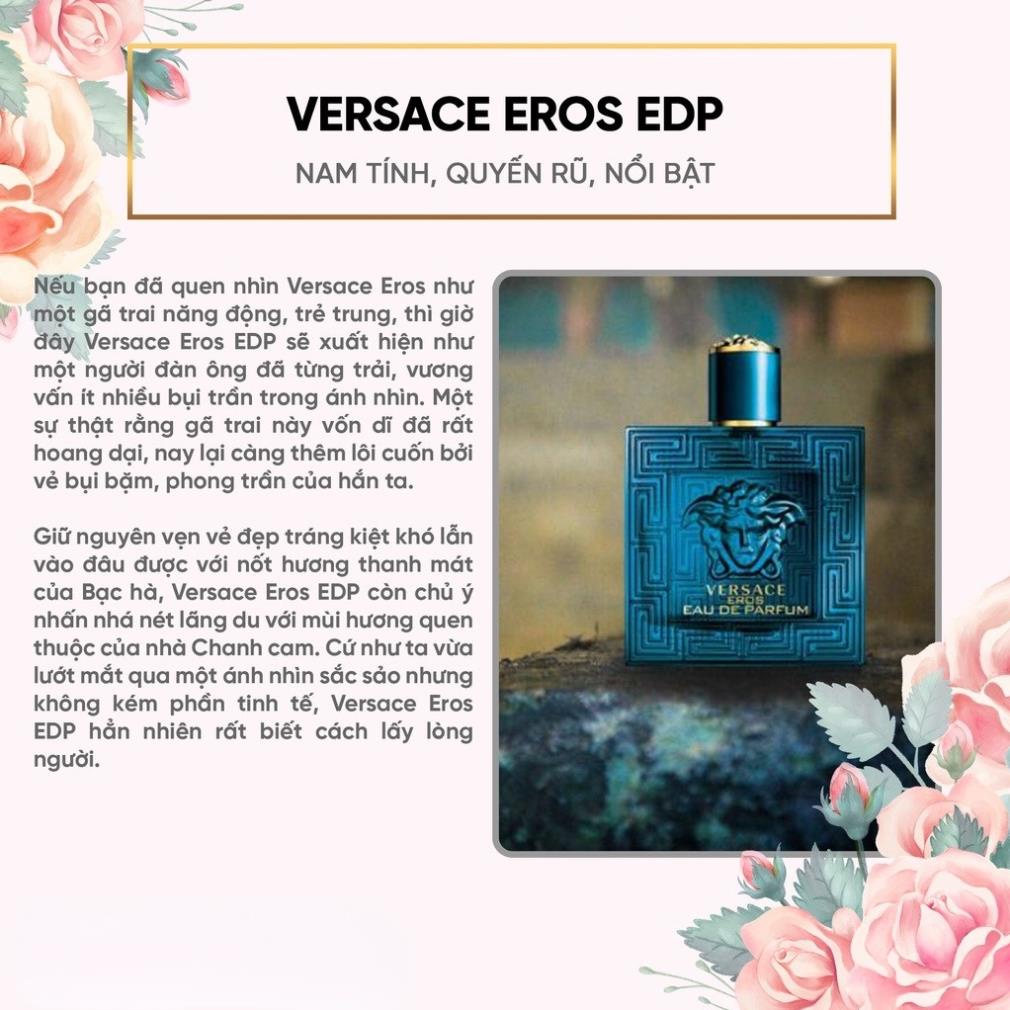 Nước Hoa Nam Versace Eros bản EDT dung tích 100ml - Dầu thơm nam tính lưu hương lâu hương thơm quyến rũ