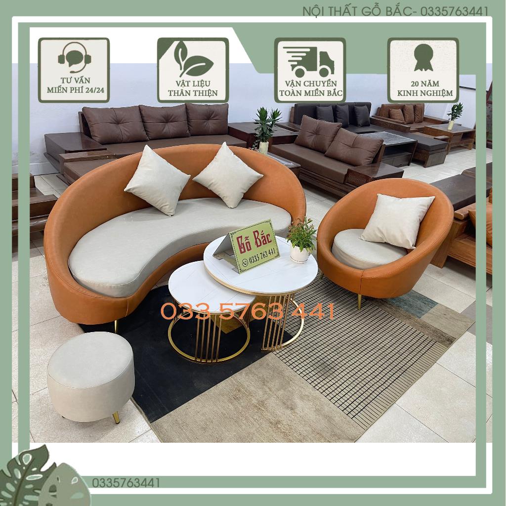 Bộ ghế sofa kiểu dáng trái chuối phù hợp phòng ngủ, spa, màu sắc và kích thước đa dạng, phù hợp mọi không gian