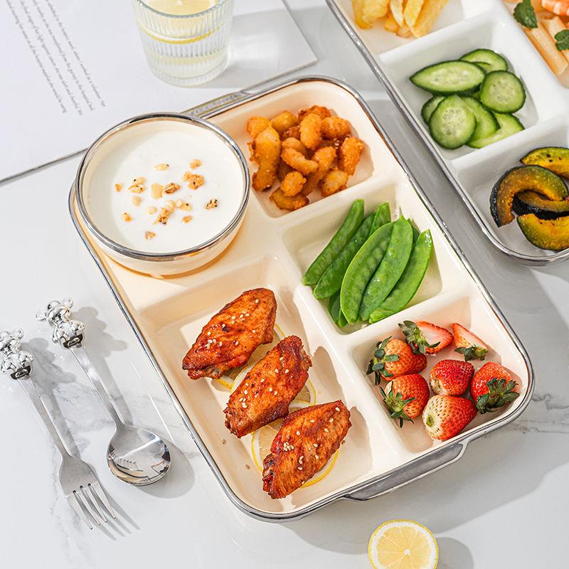 Đĩa Ăn Nhiều Ngăn Nhẹ Sang Trọng Dành Cho Người Lớn